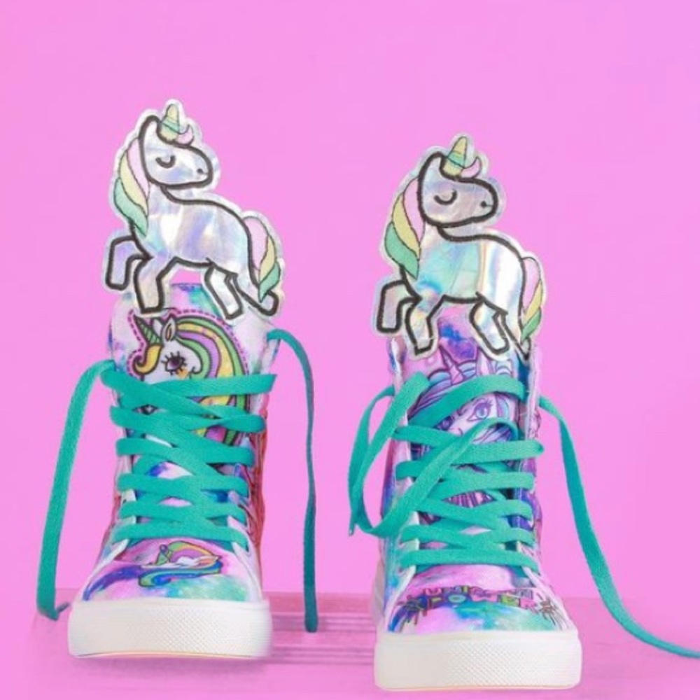 Custom Kids Hightop Unicorn Sneakers